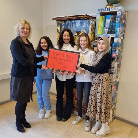 Brugklassers ontwerpen groen schoolplein Buitenhout College