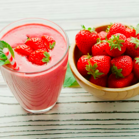Aardbeien Havermout Ontbijt Smoothie