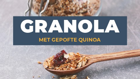 Recept van Sandy Hoed: Heerlijke Granola met gepofte Quinoa