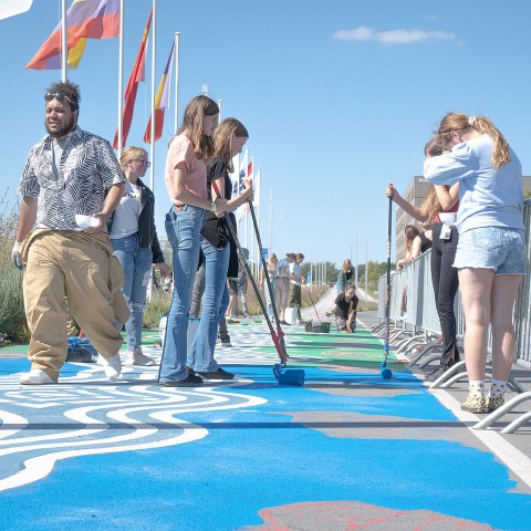 Busbaan Floriade gesierd door blijvend kunstwerk