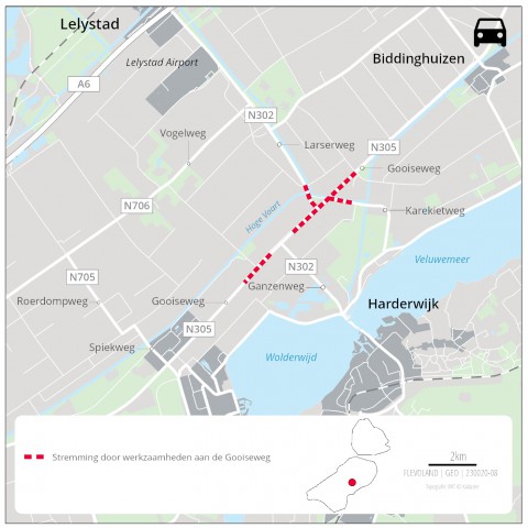 Werkzaamheden Gooiseweg N305 en Larserweg N302