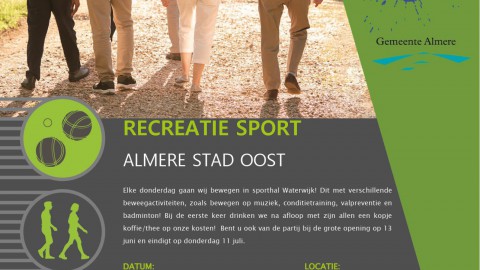 Recreatie sport voor senioren in sporthal Waterwijk