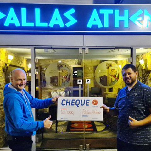 Restaurant Pallas Athene stelt voor € 10.000,-  aan maaltijden beschikbaar voor Kanjer Wens Nederland