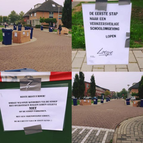 Ludieke actie door buurtbewoners stripheldenbuurt