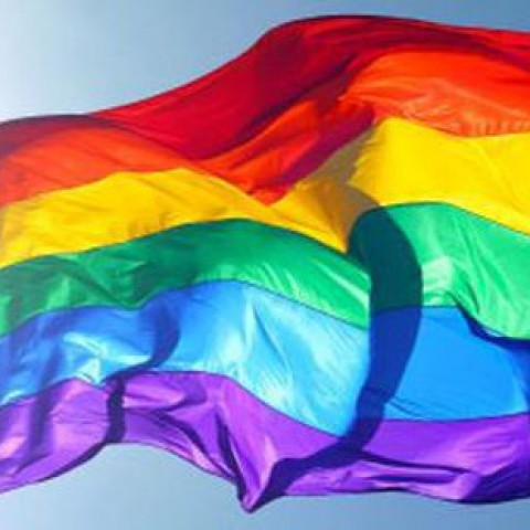 Regenboogvlaggen op Almeerse gebouwen vanwege Coming Out Day