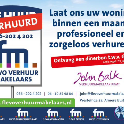 Flevo Makelaars richt zich ook op huurmarkt