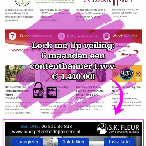 Bied mee voor Lock me Up op 6 maanden advertentietegoed t.w.v. € 1.410,00