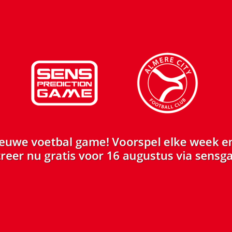 Almere City FC en hoofdsponsor SenS Online Marketing ontwikkelen prediction game
