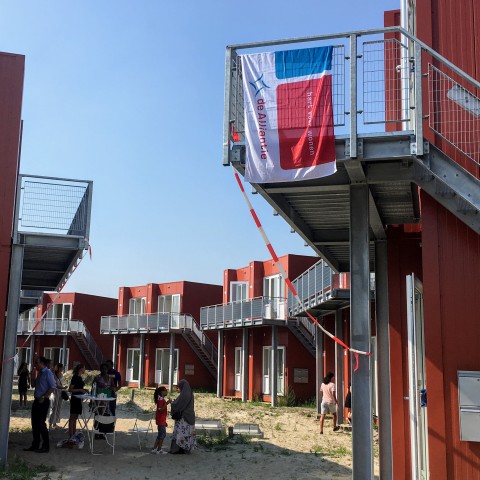 Blije gezichten tijdens eerste kennismaking C3 Living en Discushof