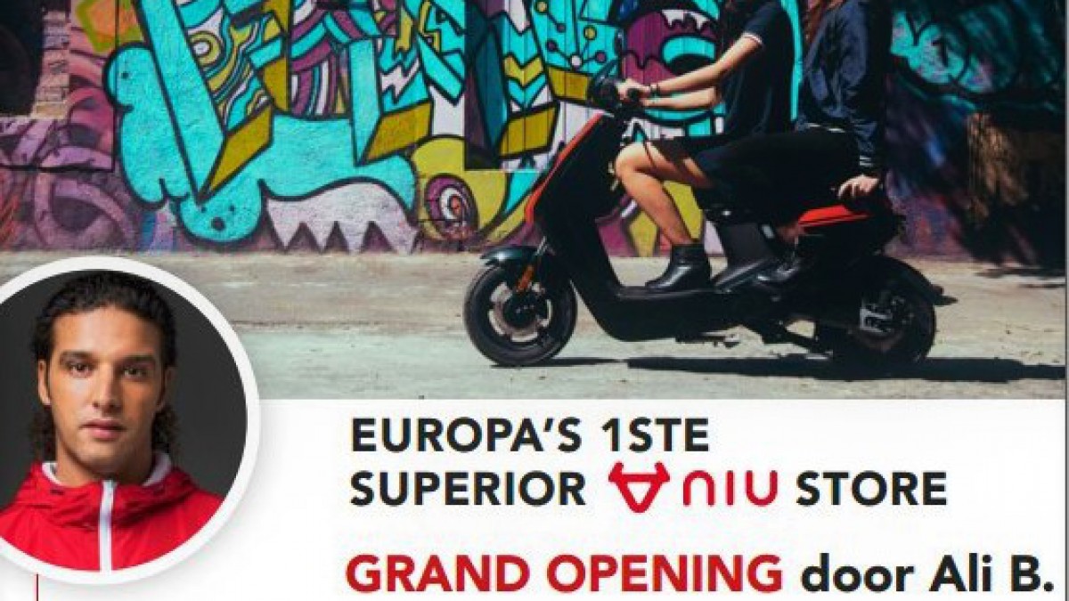 Opening eerste NIU Superior Store van Europa morgen met Ali B!