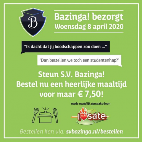 Studentenvereniging Bazinga! bezorgt