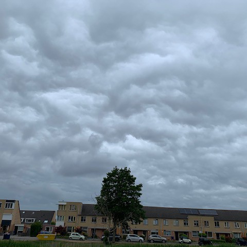 Overwegend bewolkt met kans op regen en onweer.