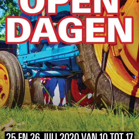 Open dagen met oude landbouwmachines- en voertuigen en meerdere stoommachines in Noorderplassen