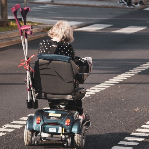 Scootmobielclub maakt rit voor vlinder- en gedenktuin