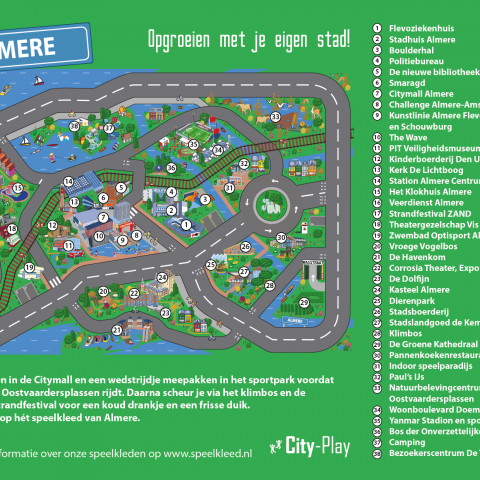 Bestel nu je eigen Almere-speelkleed!