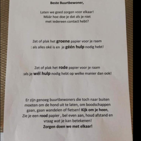 Buurtbewoners komen met eigen initiatief