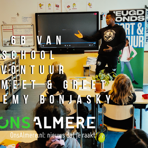Groep 6B van basisschool Het Avontuur ontmoet Remy Bonjasky