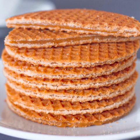 Sandwich karamel en koffie-ijs
