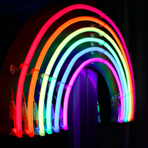 WTC Almere in regenboogkleuren uit protest tegen Hongaarse wet