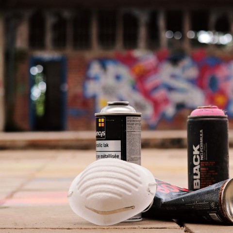 Graffiti kunstwerk op Skills Garden Almere Haven