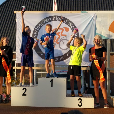 Stijn Beekman (7) won afgelopen vrijdag de Ronde van Westbroek!