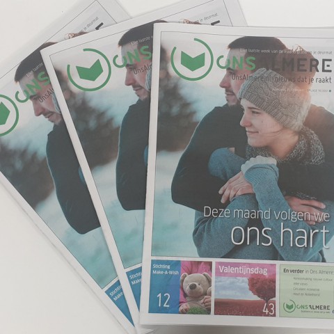 De Ons Almere valentijns-special ligt volgende week op jouw deurmat!